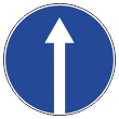 Дорожный знак 4.1.1 «Движение прямо» (металл 0,8 мм, II типоразмер: диаметр 700 мм, С/О пленка: тип А коммерческая)